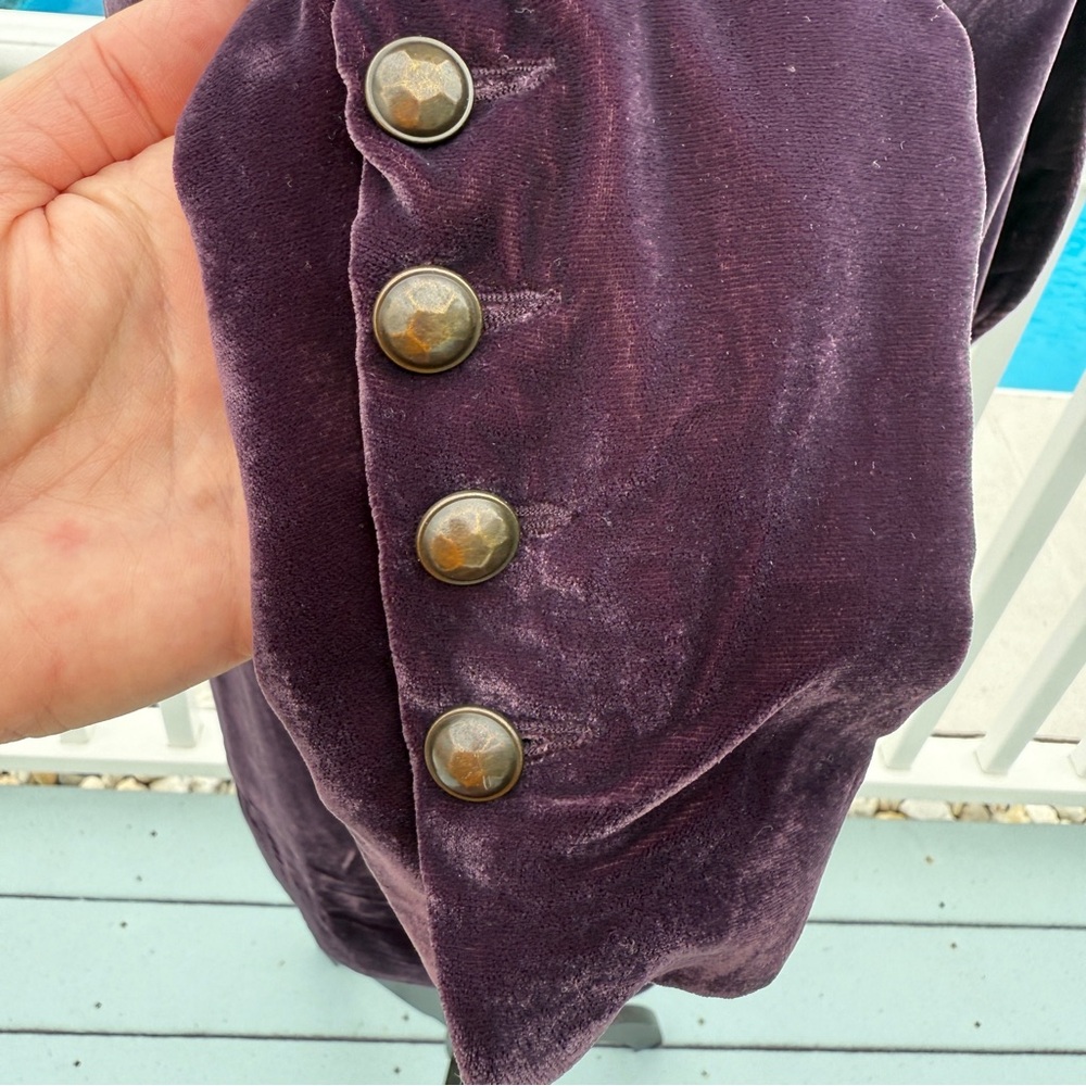 Free People Yesterday's Muse Velvet Jacket Soft Slouchy
Blazer in Deep Purple XS - Picture 5 of 11